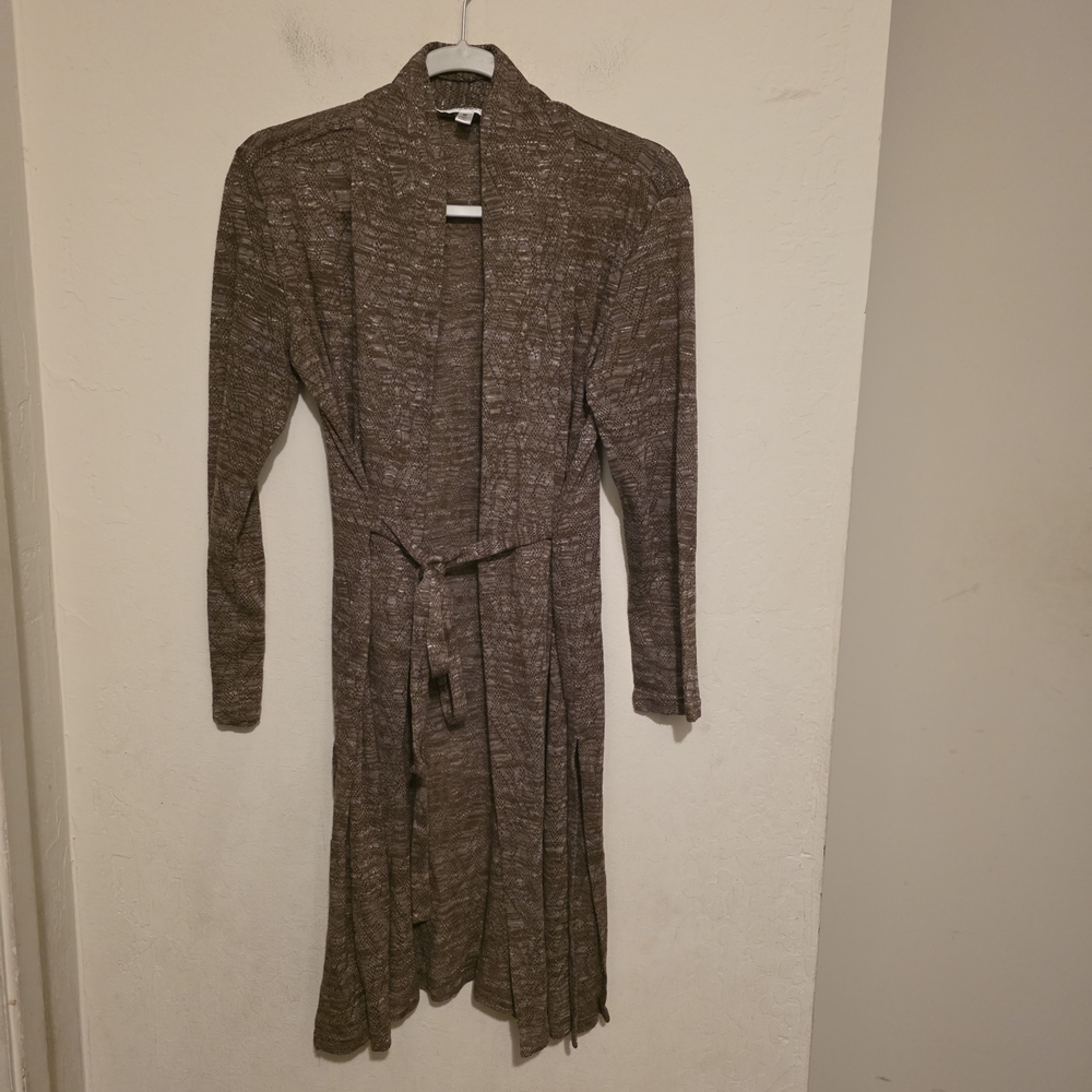 Roommates Brown Long Sleeve Lightweight Sweater Self Tie Belt Size Medium